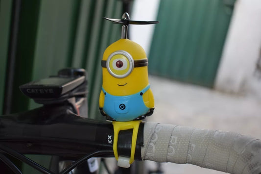 Minion 1 ojo - Figura Miniatura - Accesorio para moto/bici - Casco Negro
