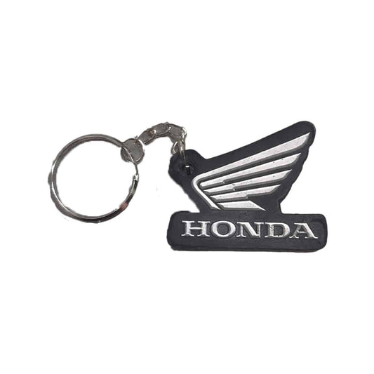 Llavero sencillo Logotipo Honda - Negro Blanco