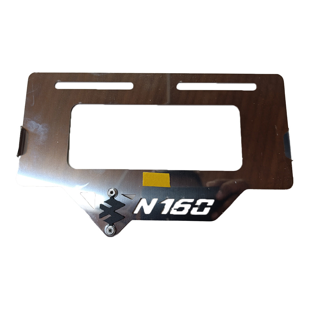 Portaplaca metalico Pulsar N160 - cromo y negro