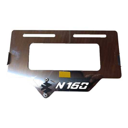 Portaplaca metalico Pulsar N160 - cromo y negro