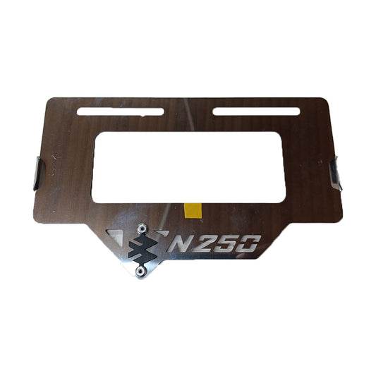 Portaplaca metalico Pulsar N250 - cromo y negro