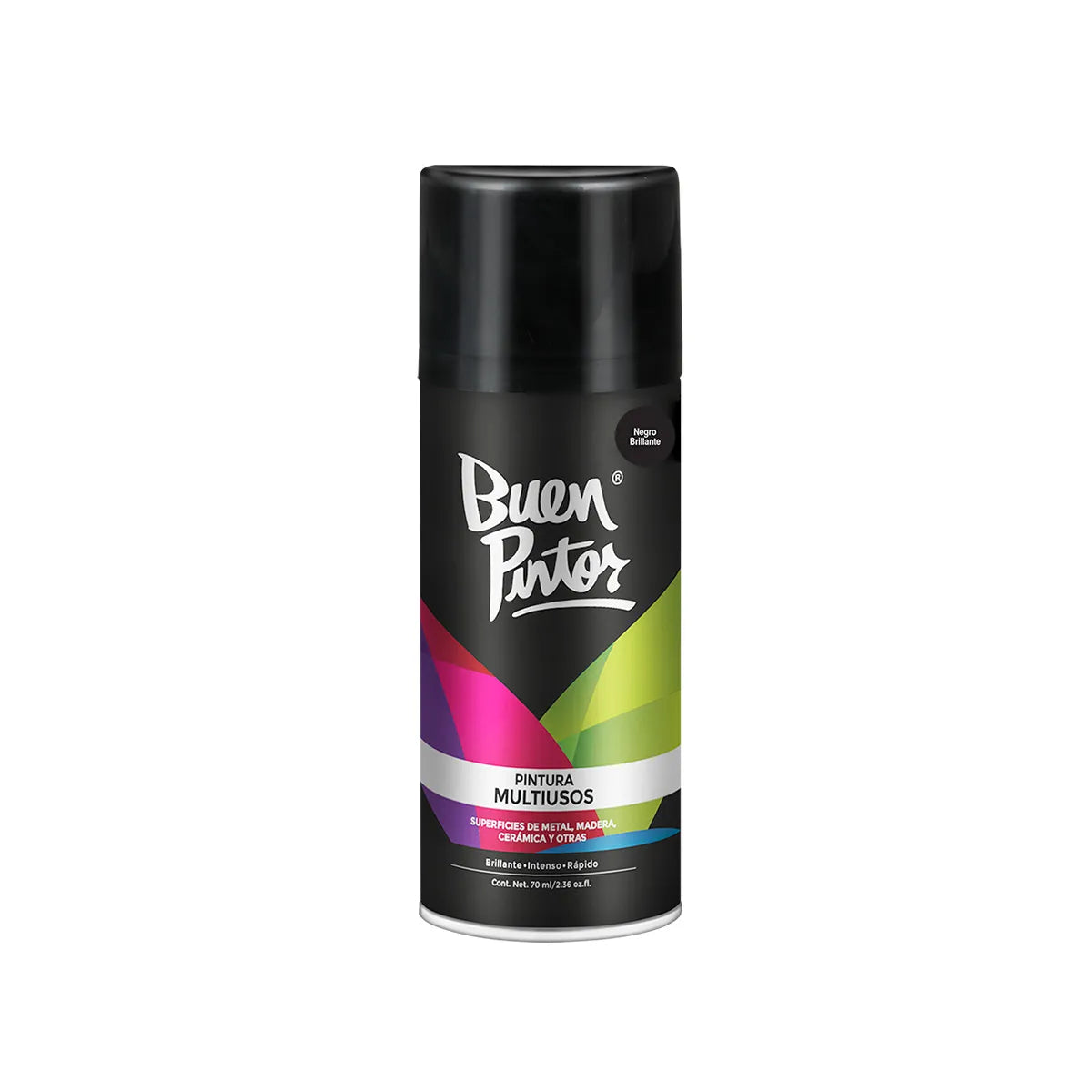 Pintura Negro Brillante 400ml (spray) - BUEN PINTOR