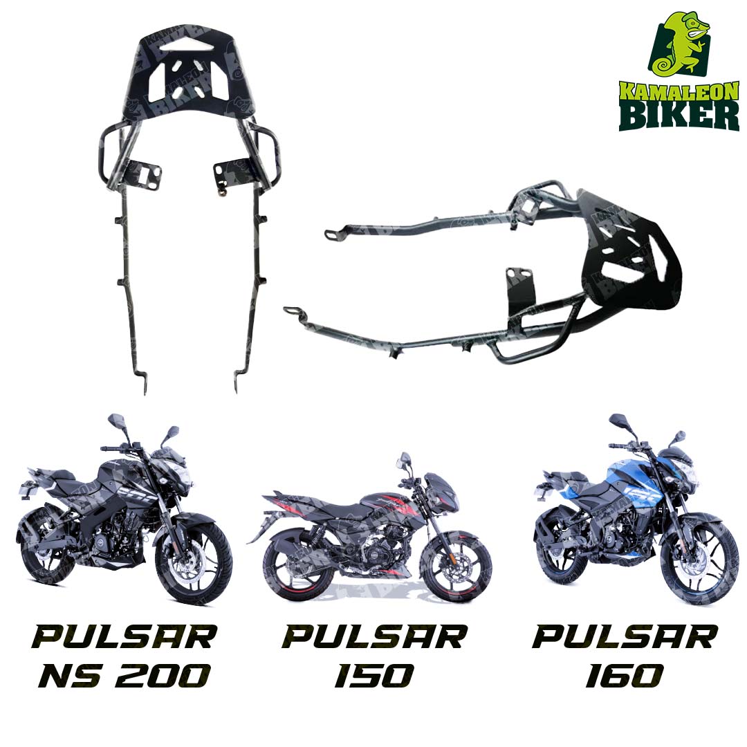 PULSAR NS 200 / PULSAR NS 150 / PULSAR NS 160 - Parrilla para moto - Larga (Con porta alforjas)