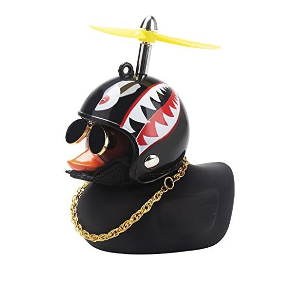 Pato Negro - Figura Miniatura - Accesorio para moto/bici - Casco Tiburon