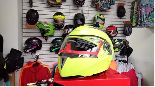 Casco Moto Abatible Doble Visor Kontrol Certificado Dot