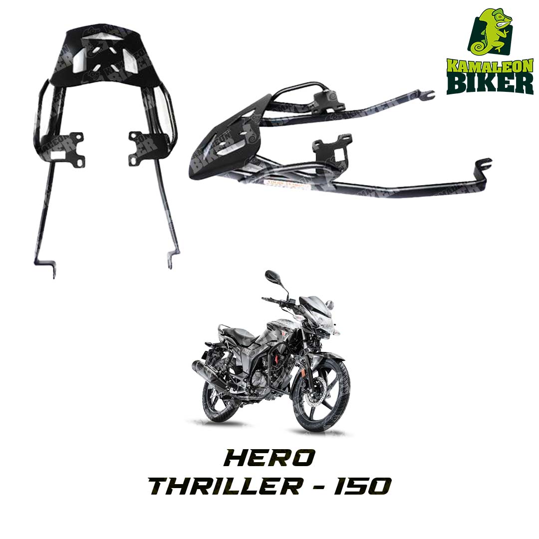 Hero Thriller 150 - Parrilla para moto - Larga con bandeja de lamina