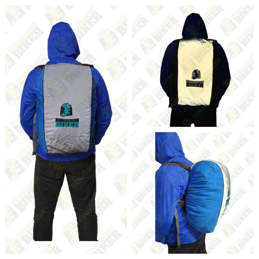 Forro Cubre Maleta Combinado Semimpermeable y Reflectivo - Azul