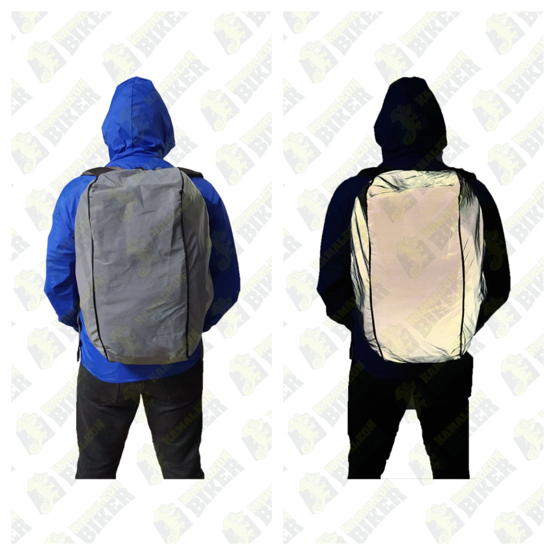 Forro Cubre Maleta Combinado Semimpermeable y Reflectivo - Reflectivo Gris