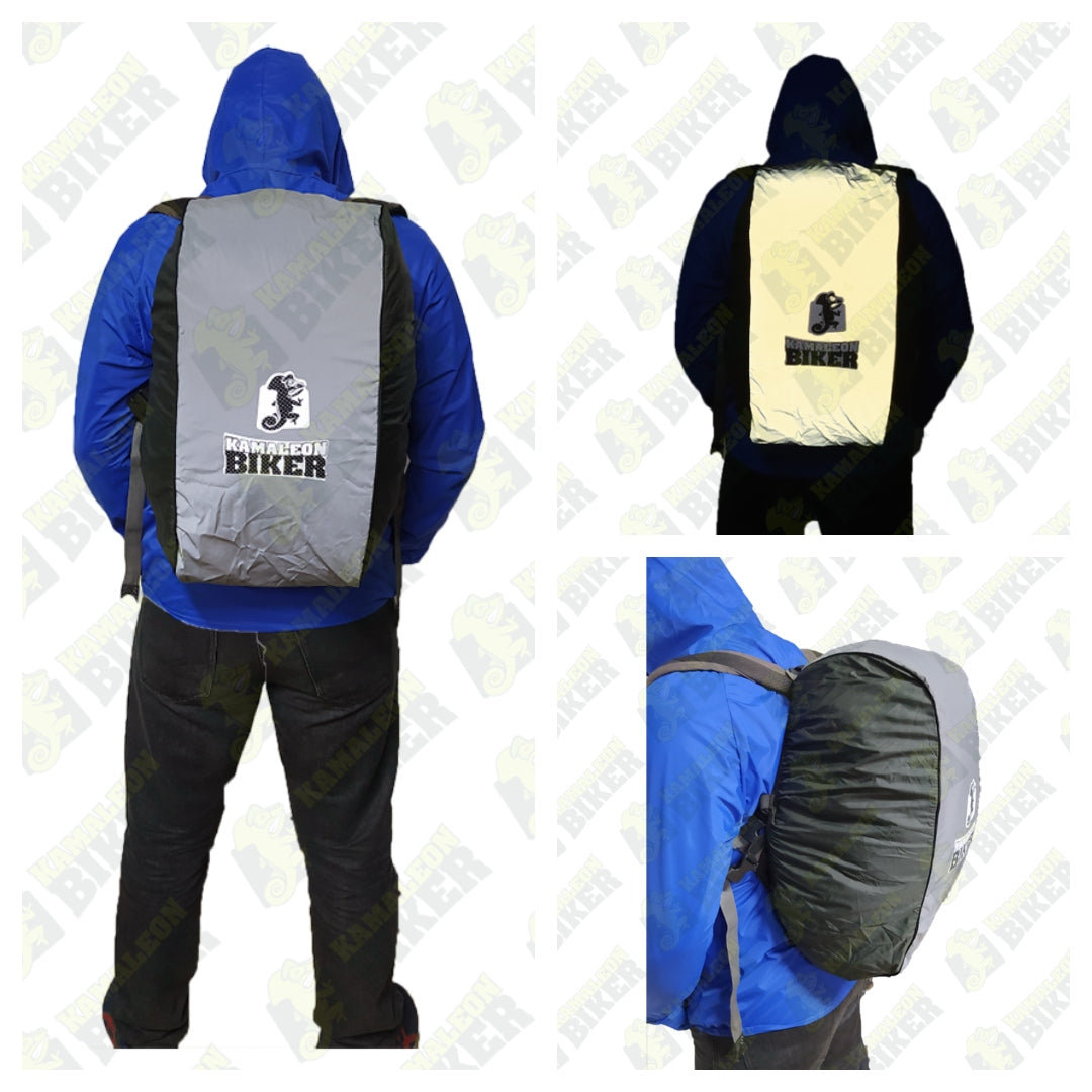 Forro Cubre Maleta Combinado Semimpermeable y Reflectivo - Negro