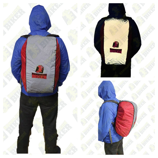 Forro Cubre Maleta Combinado Semimpermeable y Reflectivo - Rojo