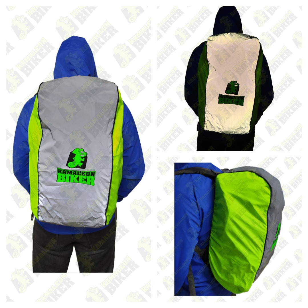 Forro Cubre Maleta Combinado Semimpermeable y Reflectivo - Verde Neón