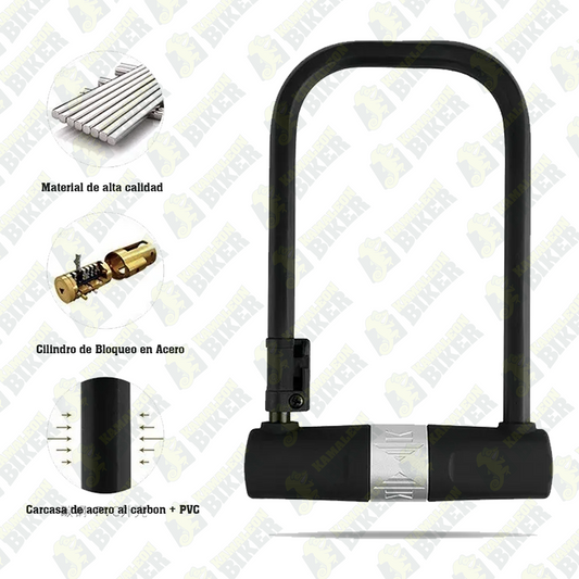 Candado En U Para Moto O Bicicleta Seguridad cerradura girable