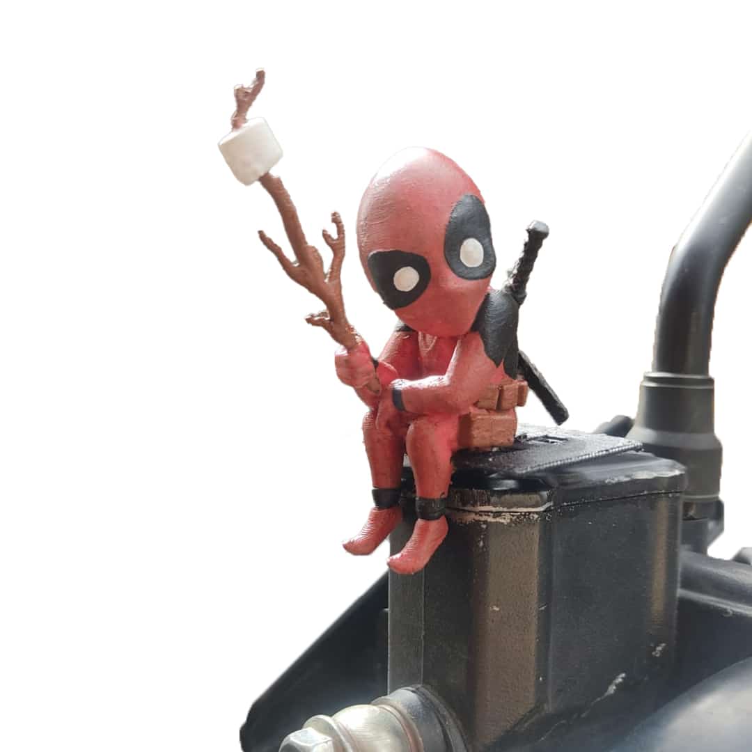 Deadpool Malvaviscos - Figura Miniatura - Accesorio para moto/bici