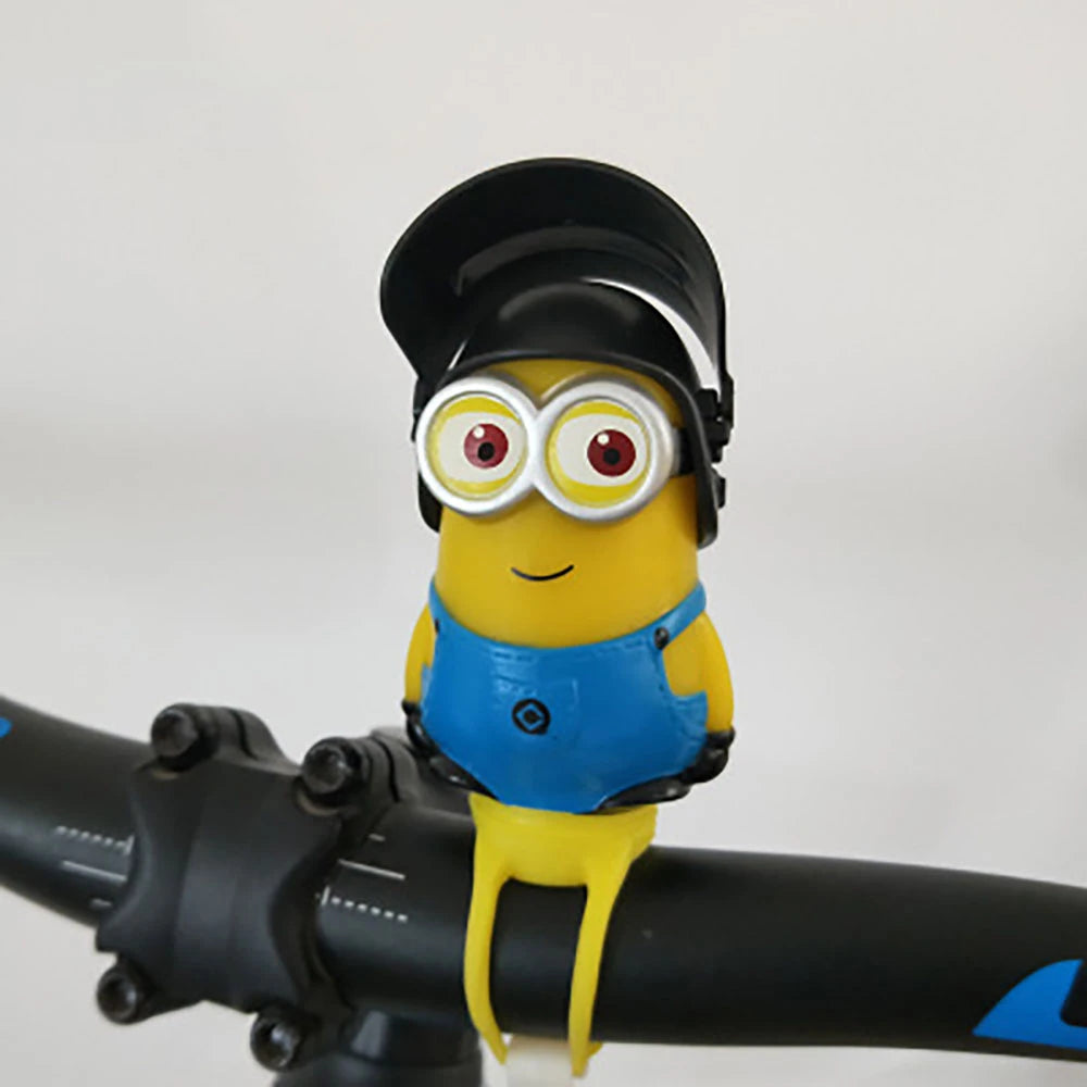 Minion 2 ojos - Figura Miniatura - Accesorio para moto/bici - Casco Negro