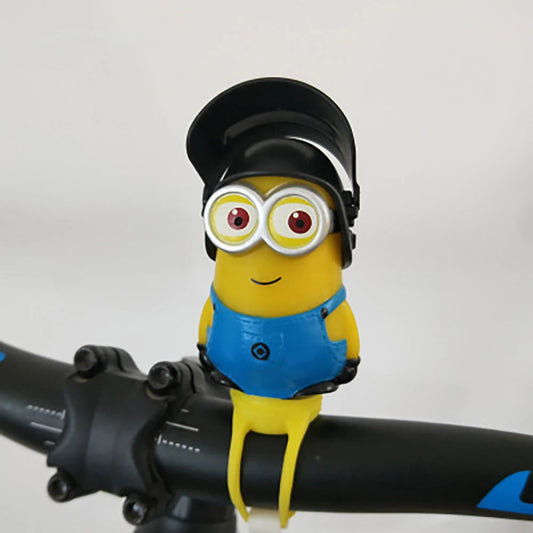 Minion 2 ojos - Figura Miniatura - Accesorio para moto/bici - Casco Negro