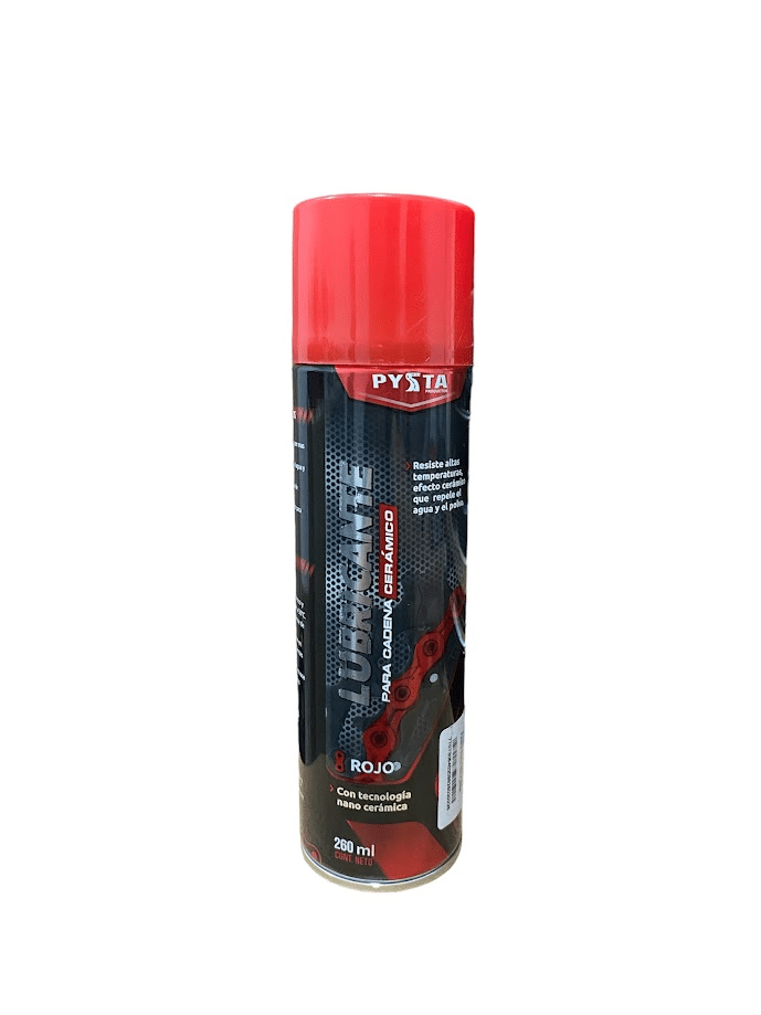 Lubricante Para Cadena Cerámico Rojo - Pysta 260ml (aerosol)