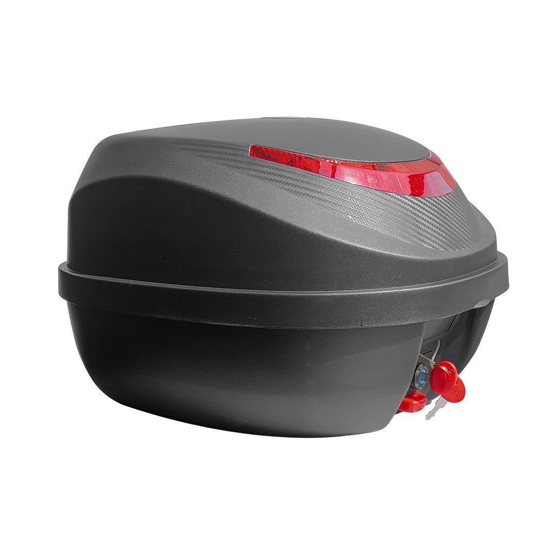 Maletero Cicol 31 litros (baúl) + Espaldar - Negro Rojo