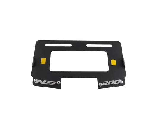 Portaplaca metalico Pulsar NS 200 - negro y cromo - traga luz