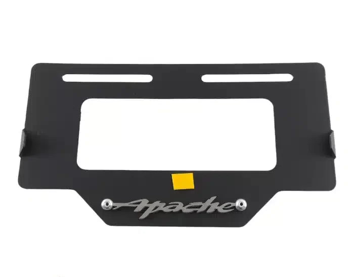 Portaplaca metalico Apache - negro y cromo