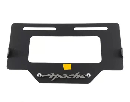 Portaplaca metalico Apache - negro y cromo