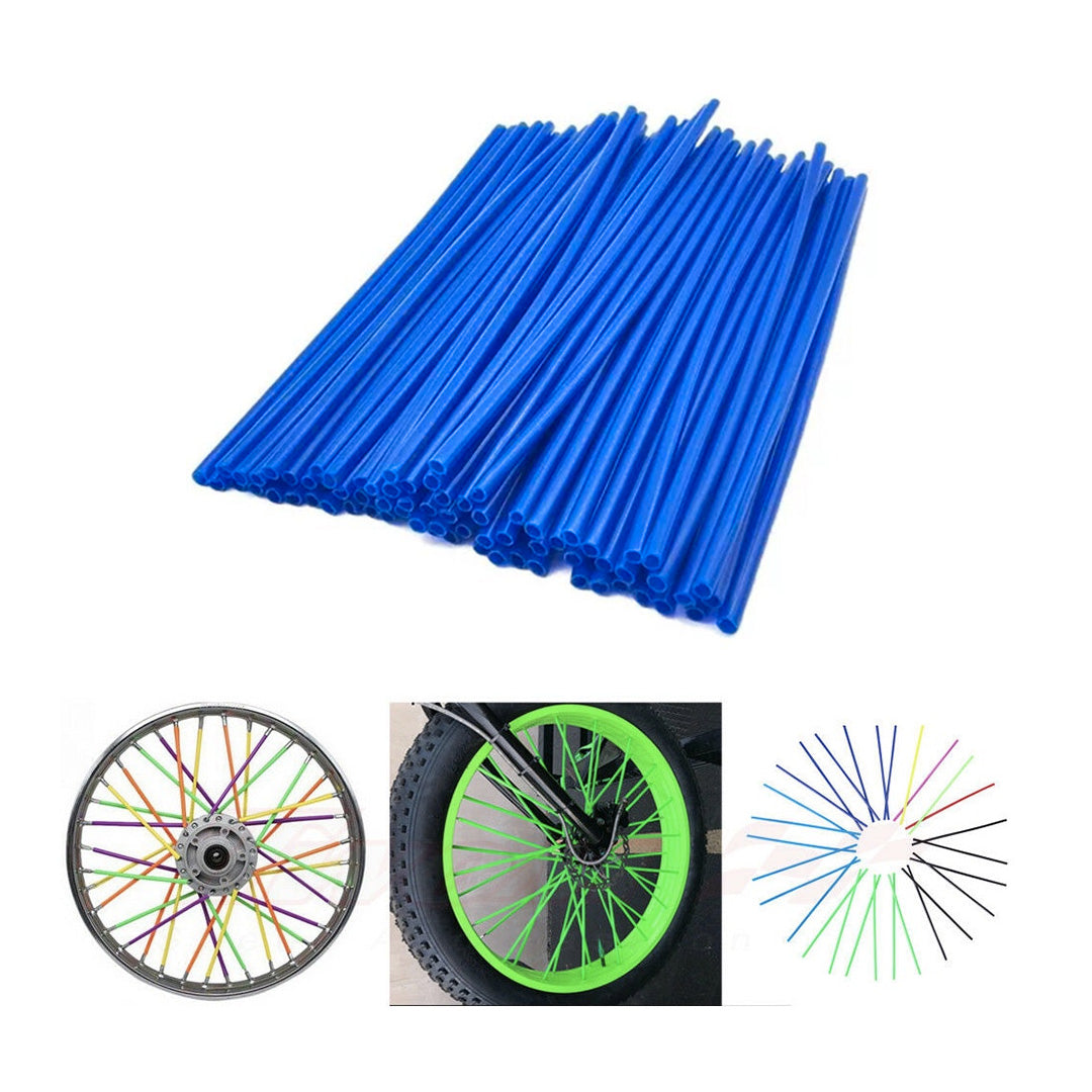 Cubre Radios / Pitillos Para Moto O Bicicleta - Color Azul