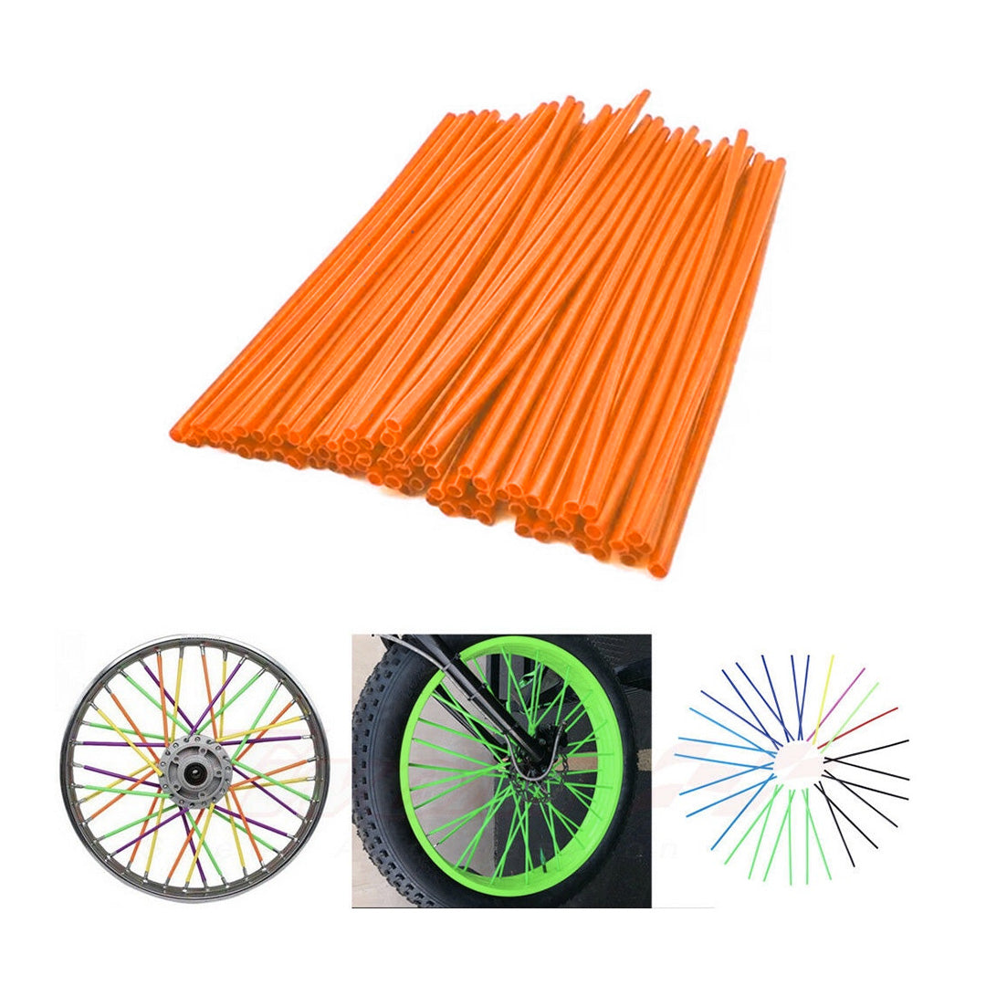 Cubre Radios / Pitillos Para Moto O Bicicleta - Color Naranja