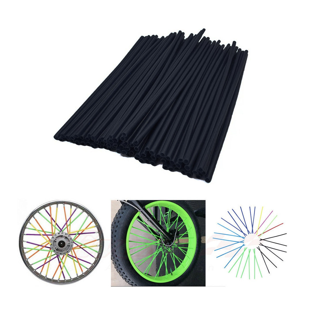 Cubre Radios / Pitillos Para Moto O Bicicleta - Color Negro