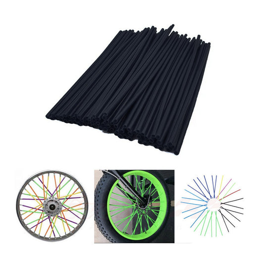 Cubre Radios / Pitillos Para Moto O Bicicleta - Color Negro