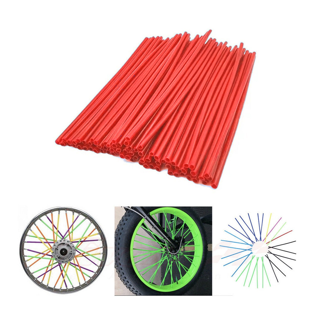 Cubre Radios / Pitillos Para Moto O Bicicleta - Color Rojo